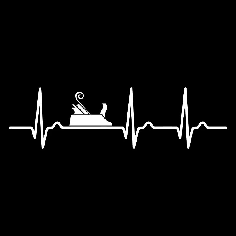 Courbe ECG - courbe cardiaque - charpentier - raboteuse de bois