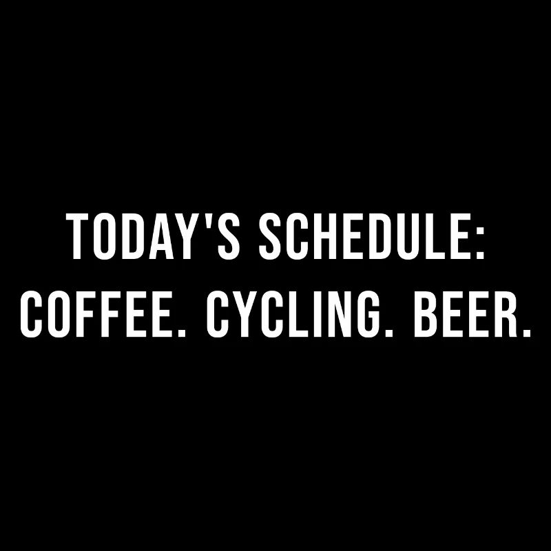 Au programme d’aujourd’hui - café, vélo et bière
