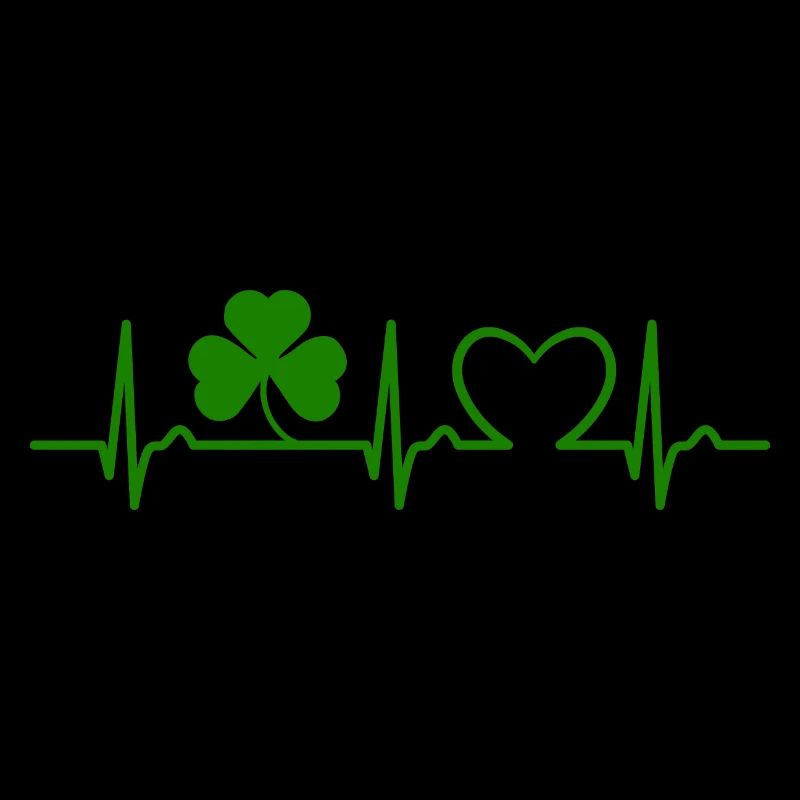 St Patrick's Day - Heart Curve - Shamrock