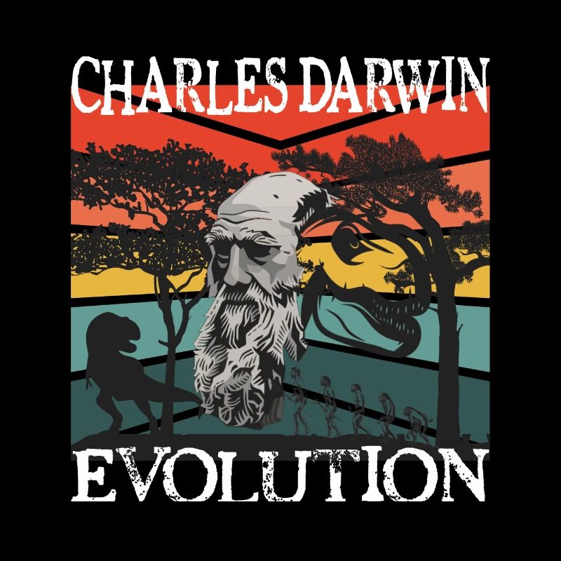 Charles Darwin Evolution textile Geschenkidee