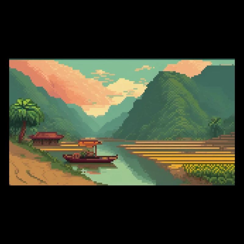 Mù Cang Chải, Vietnam - Pixel Art