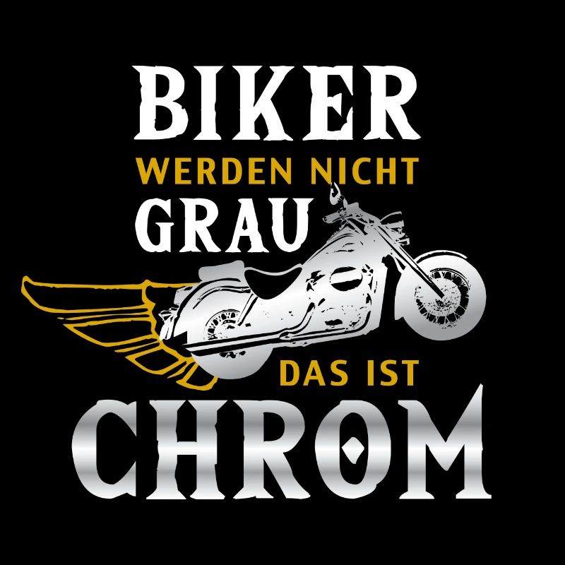 Motorrad Biker Rentner Chopper Chrom Geschenkidee