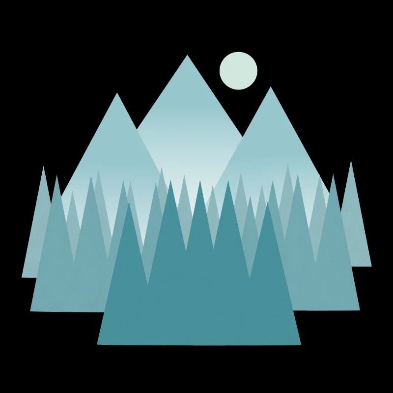 Astralgebirgslandschaft in Blautönen