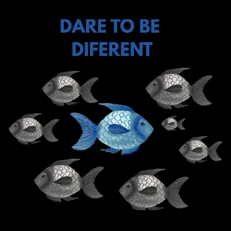 Dare to be different blue