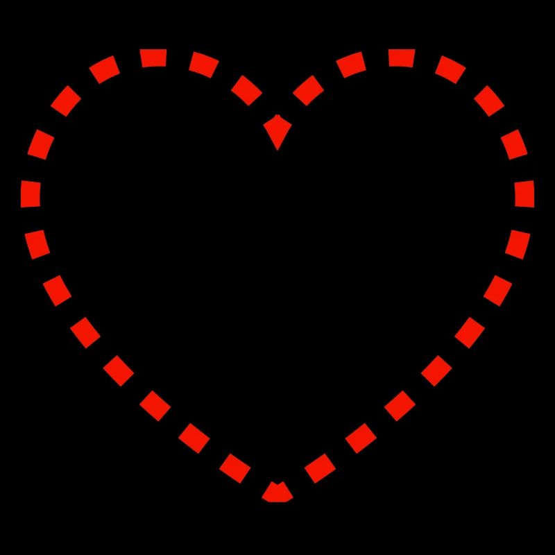 Conception de cœur pointillé