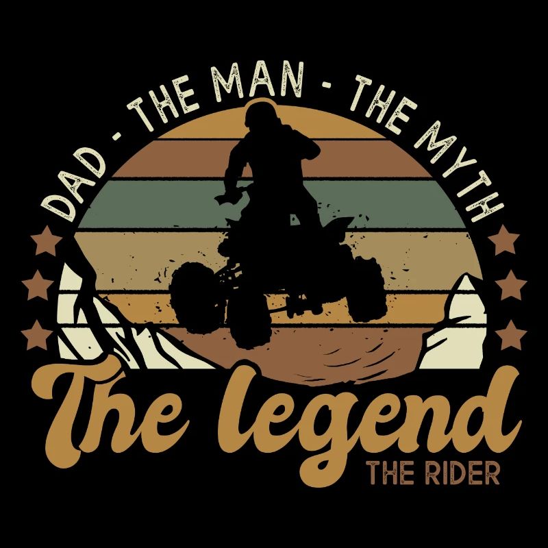 quad dad man myth legend geschenk mann quad motorrad