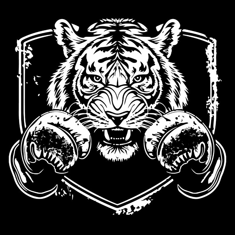 Starker Tiger mit Kampfpose