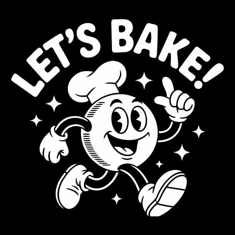 Motif de dessin animé Let’s Bake