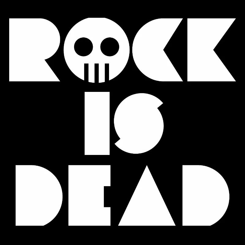 Rock Is Dead Skull Typographie