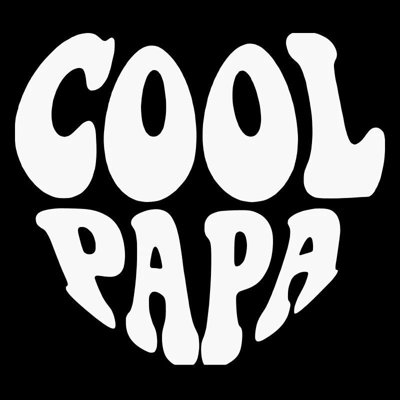 Cool Papa Heart Logo – Anpassbare Farbe