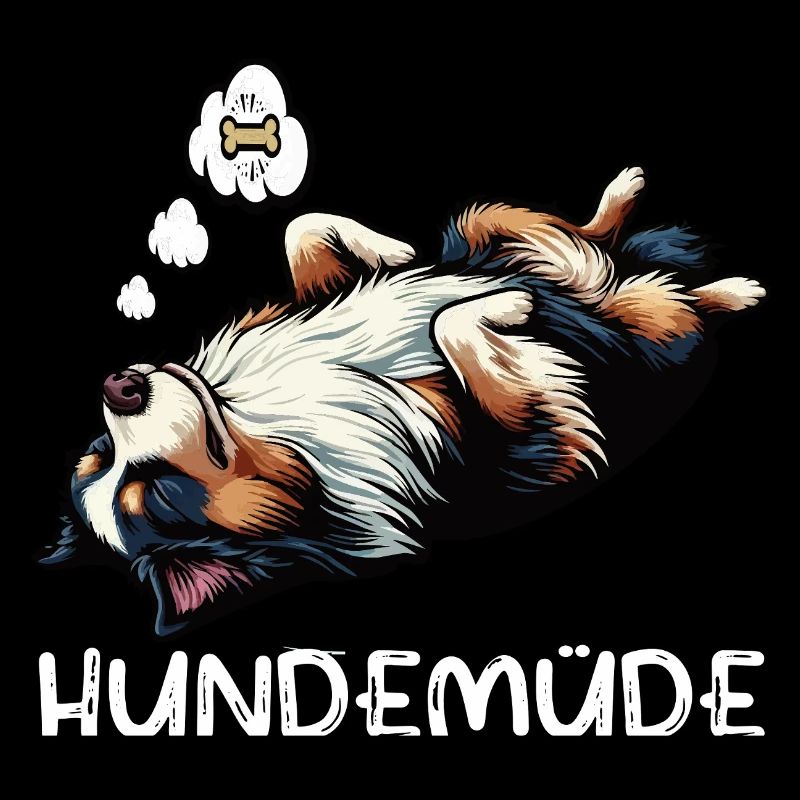 Hundemüde Australian Shepherd Aussie Aussiehalter