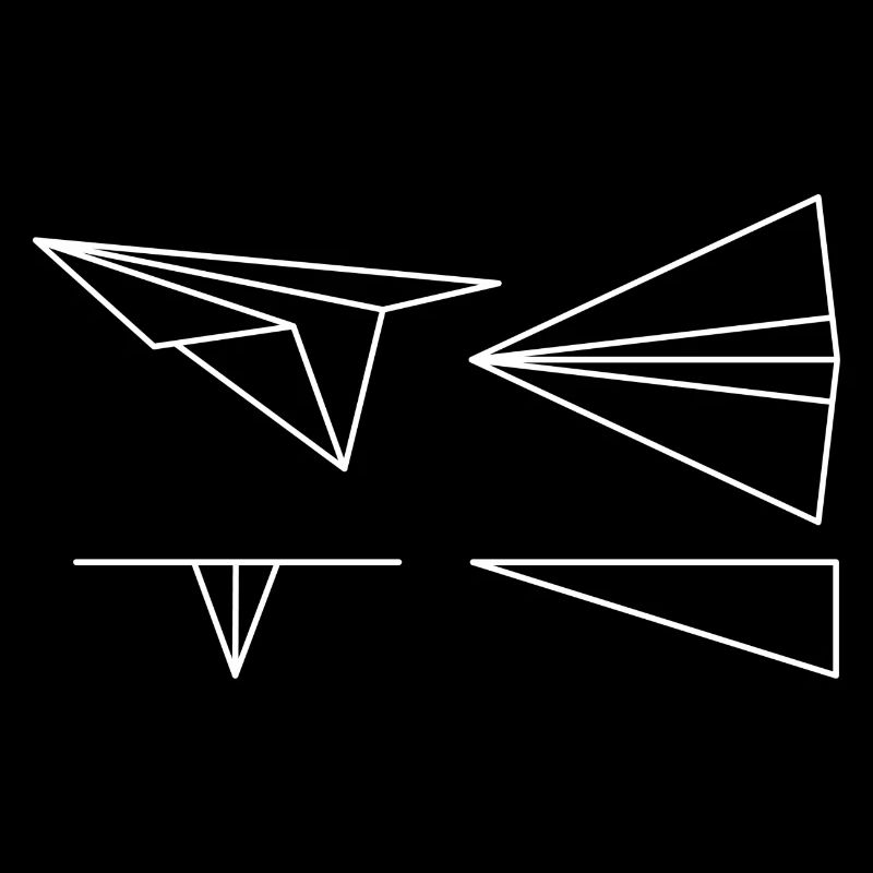 PaperPlaneTechnicalDrawingChalk