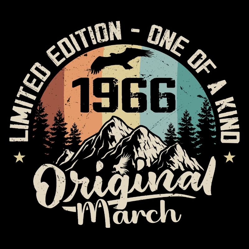 Mars 1966 cadeau Anniversaire - Born in march 1966