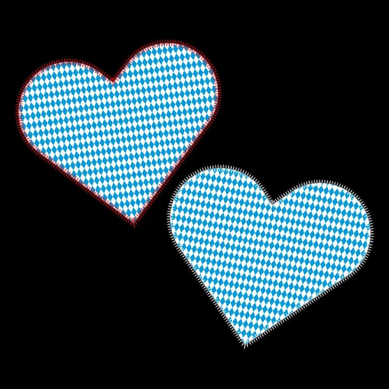 Bavarian hearts as patches.