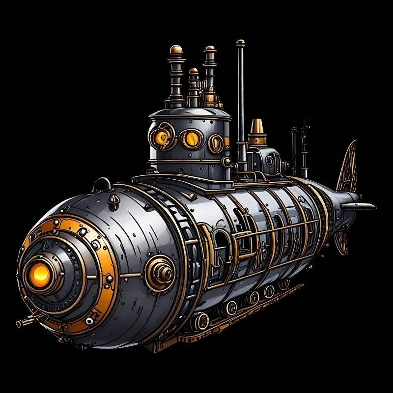Sous-marin steampunk