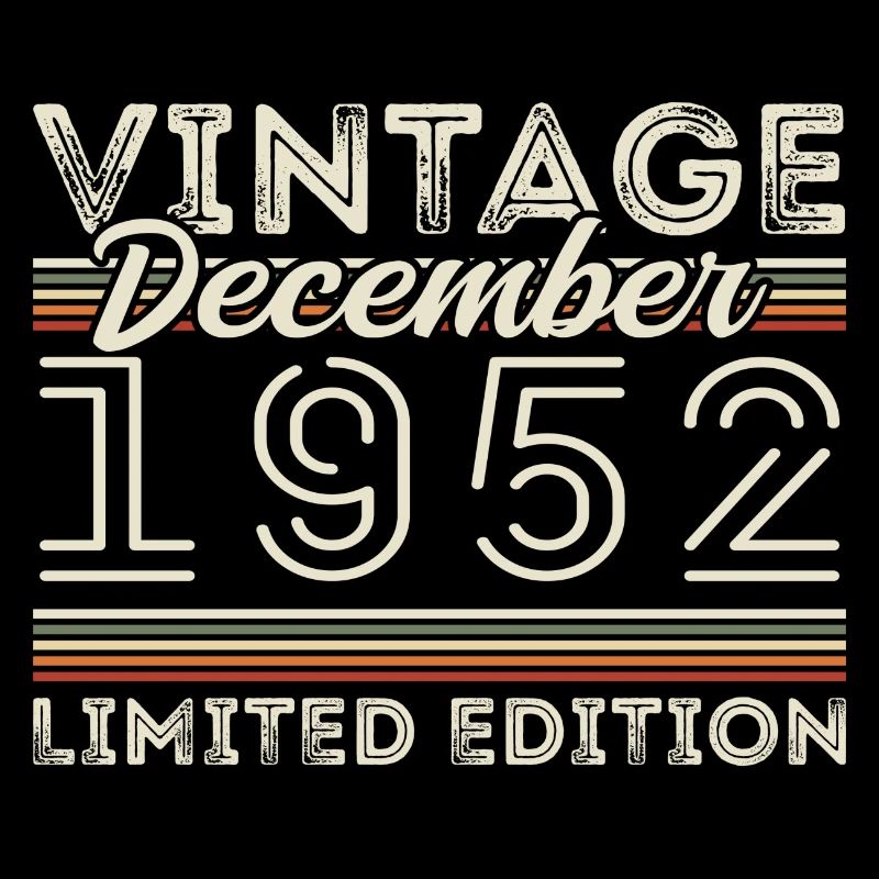 Vintage Décembre 1952 - 73e Anniversaire Décember