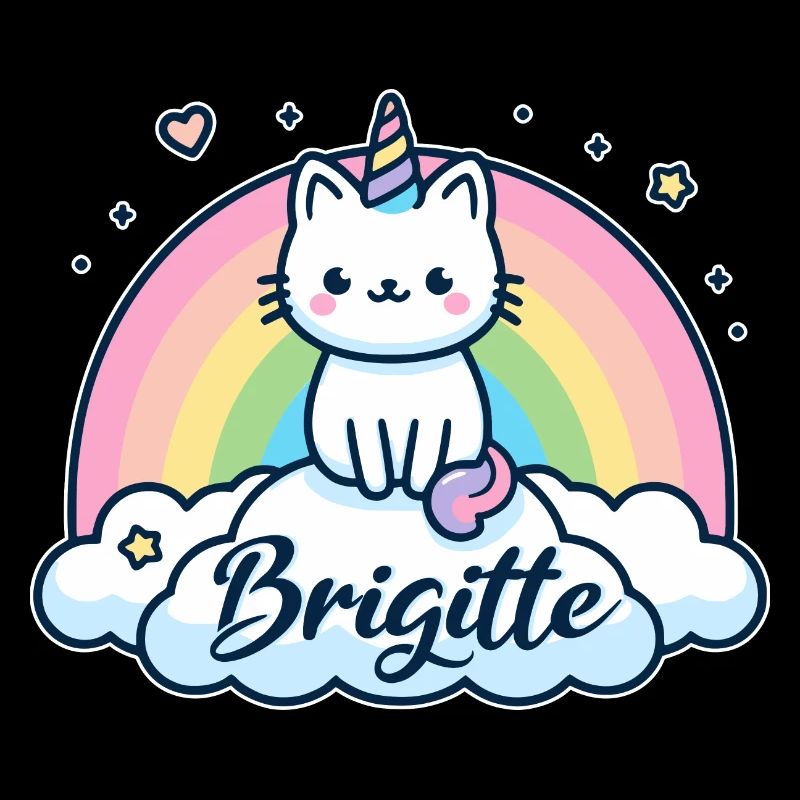 Brigitte Nom Prénom Licorne Chat