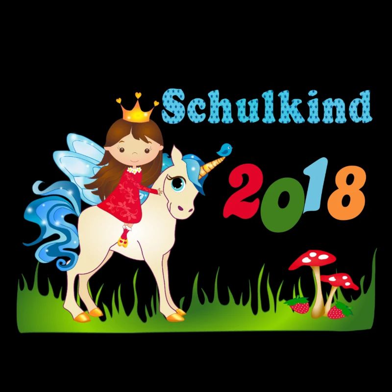 Schulkind 2018 Einschulung Einhorn Mädchen