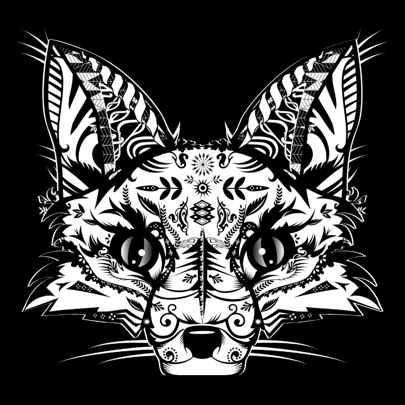 A fox head -White