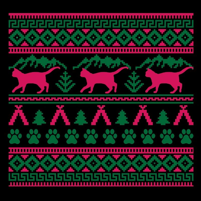 Weihnachtskatze Hässlicher Weihnachtspullover Geschenk