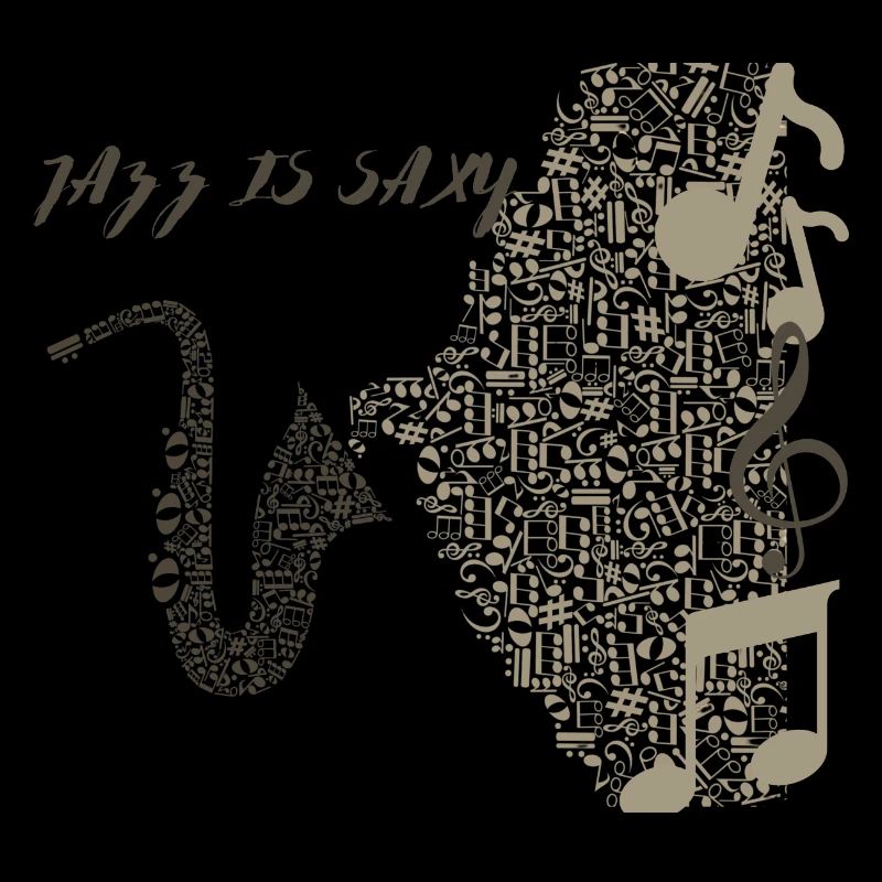 Conception de saxophone musical en notes