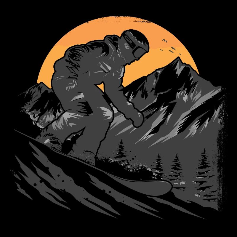Snowboarder Zeichnung