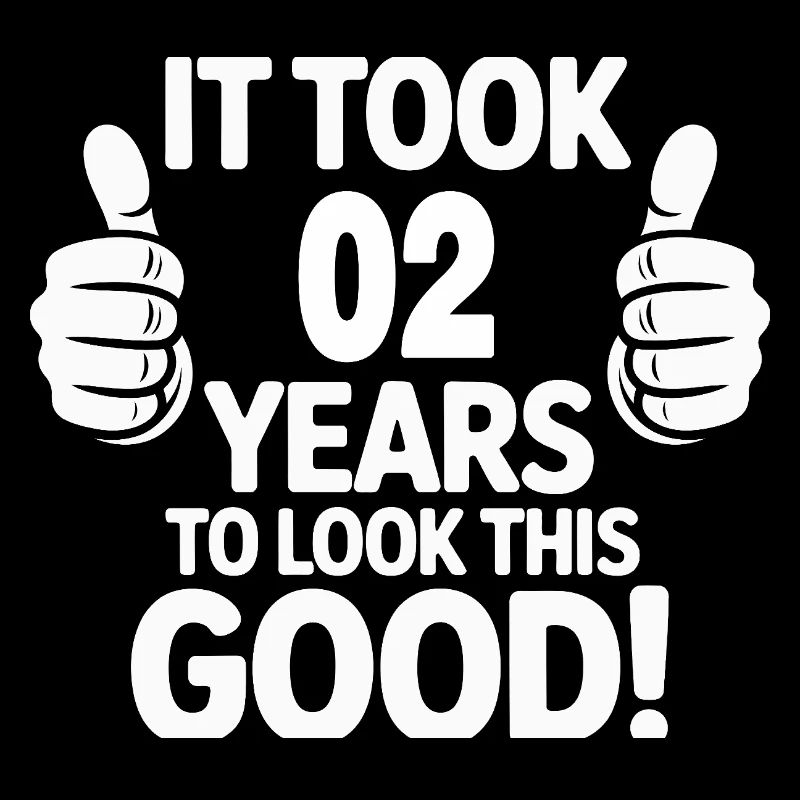 Conception de t-shirt de célébration du 2e anniversaire