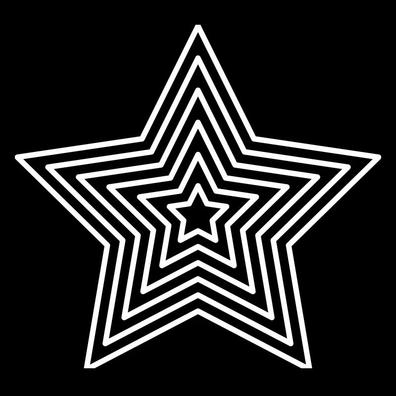 Line Star Geometric Print