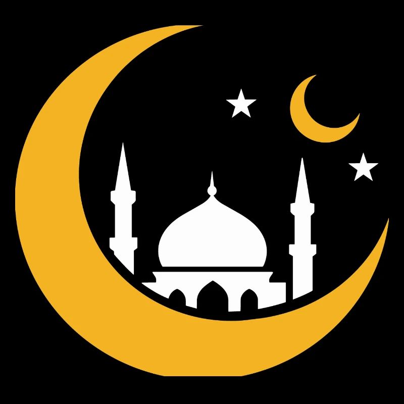 Islam Crescent Moon Mosque Silhouette