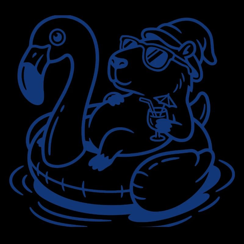 Flamingo-Float Capy