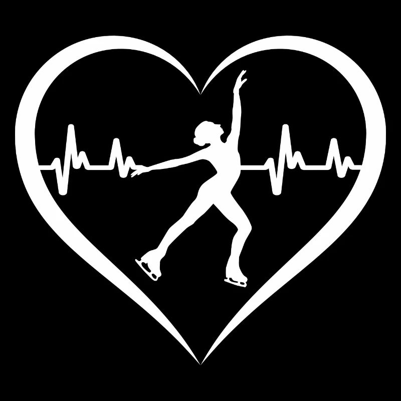 Eiskunstläuferin Eisläuferin Eislauf Herzschlag