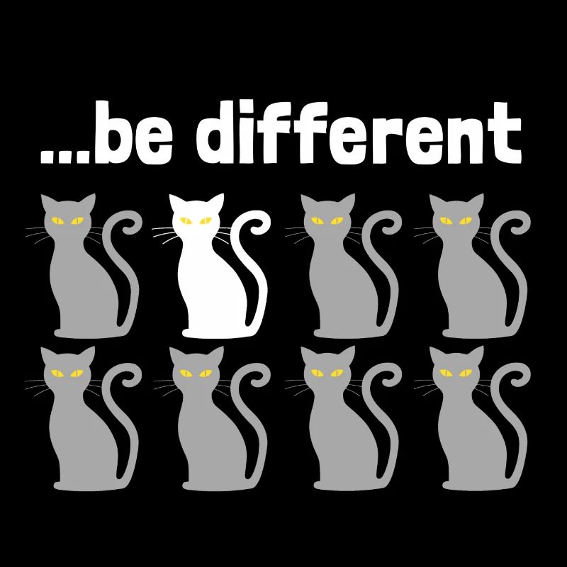 Sei anders als Katze dargestellt