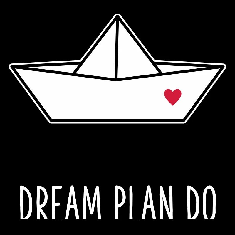 Dream Plan Do - Papierboot Schiffchen Herz