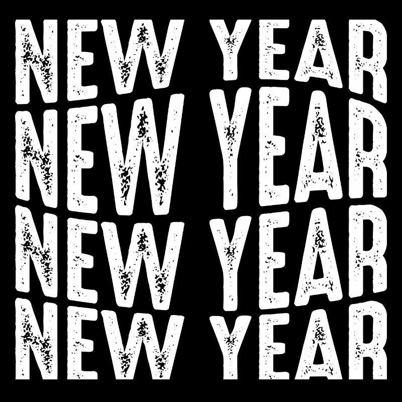 New Year Repeated Text Pattern