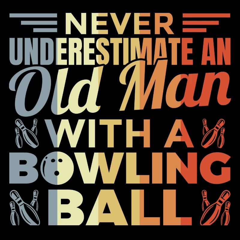 Old bowling player