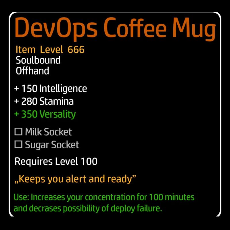 Thème d’administration système de tasse à café DevOps