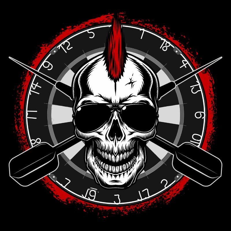 Dart Darts Dart Player Lover Gift Skull