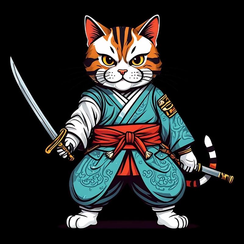 Chat samouraï
