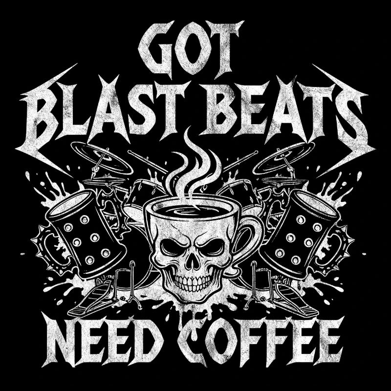 Coffee meets blast beats