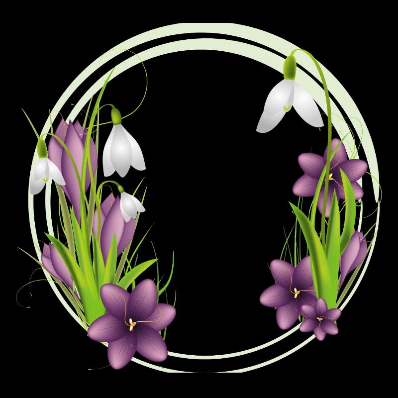 Perce-neige et crocus – Couronne au printemps