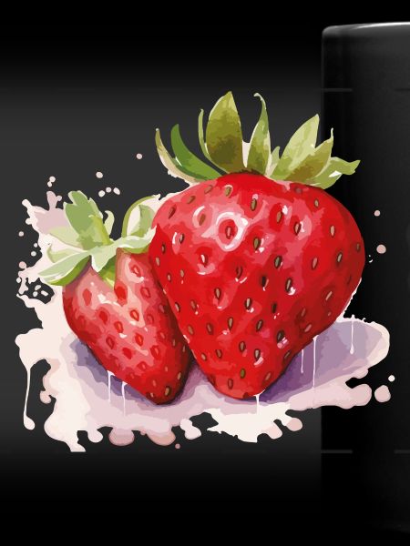 Wasserfarben Erdbeeren