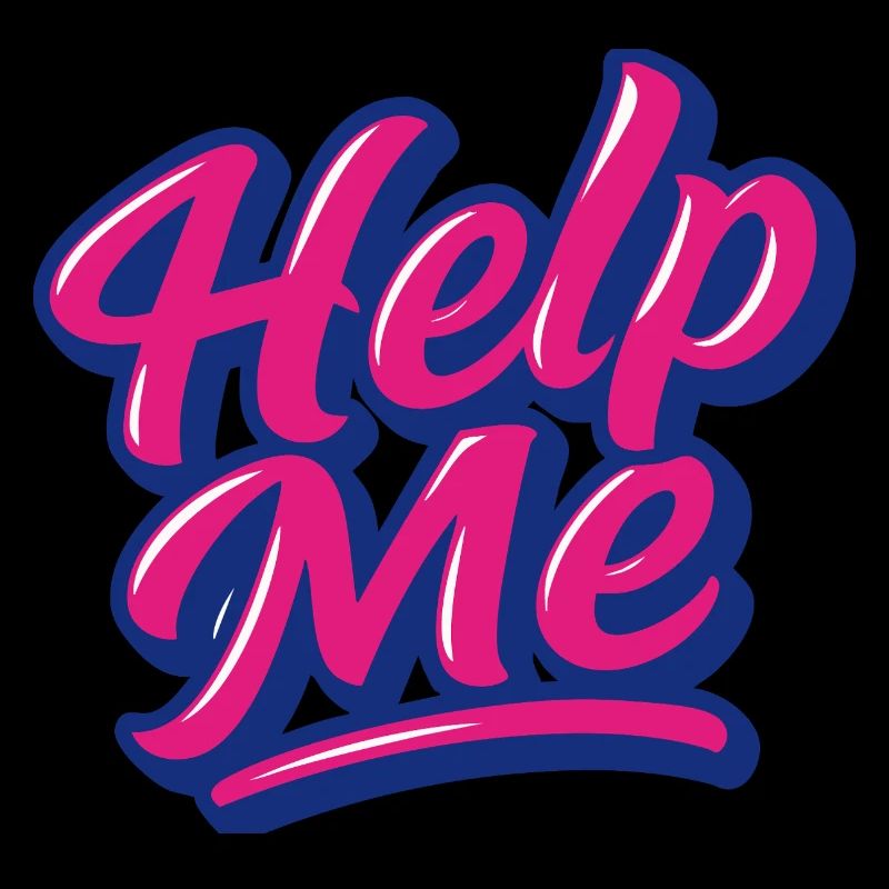 Help Me Neon Script