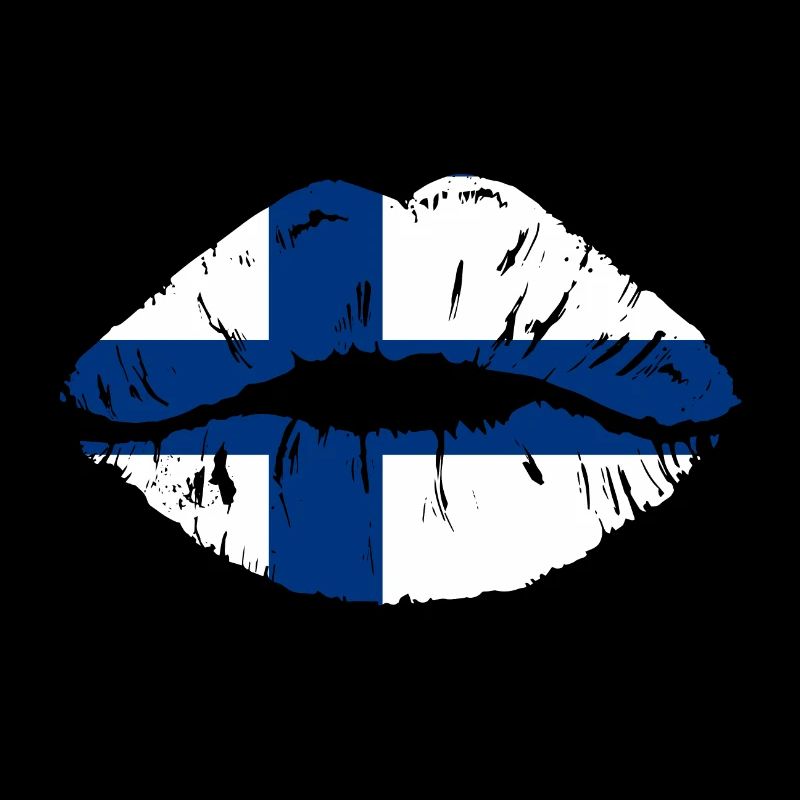 Bouche du drapeau finlandais