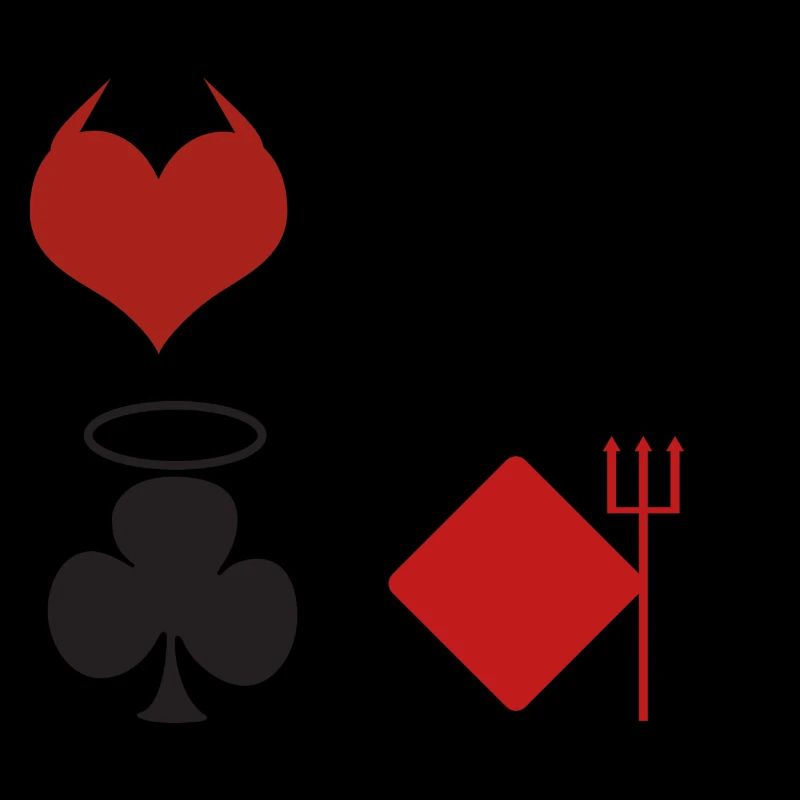 Poker Black Jack Ass Devil Devil Ange Carte Casino