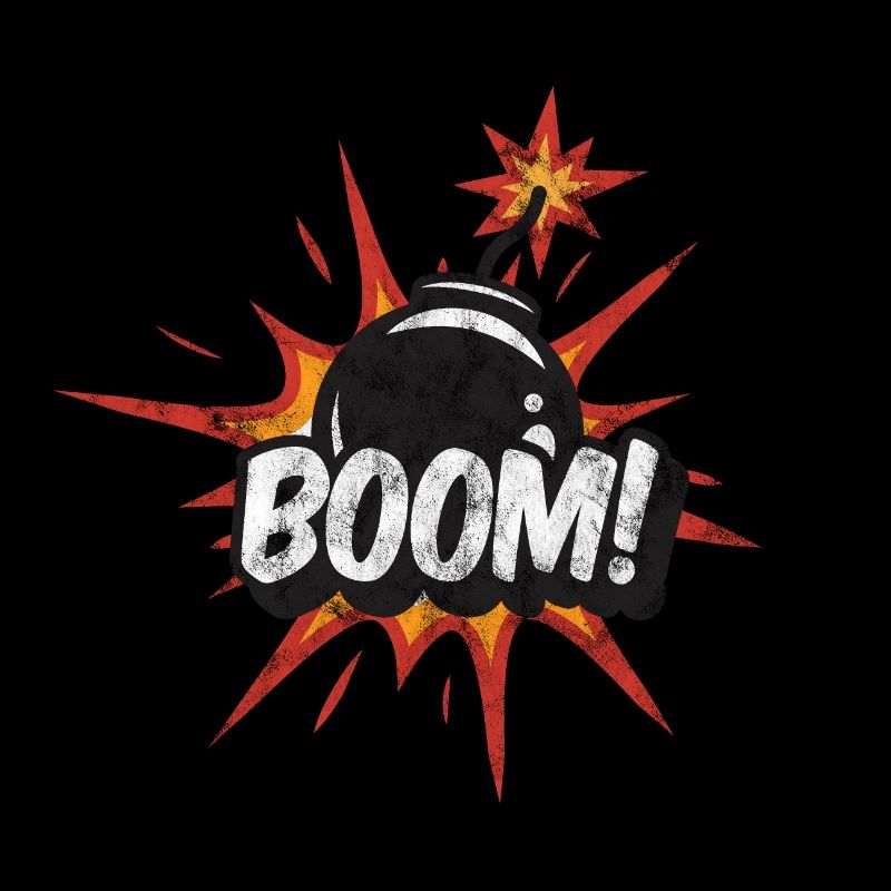 Boom! Bombe Explosion Kinder Comic