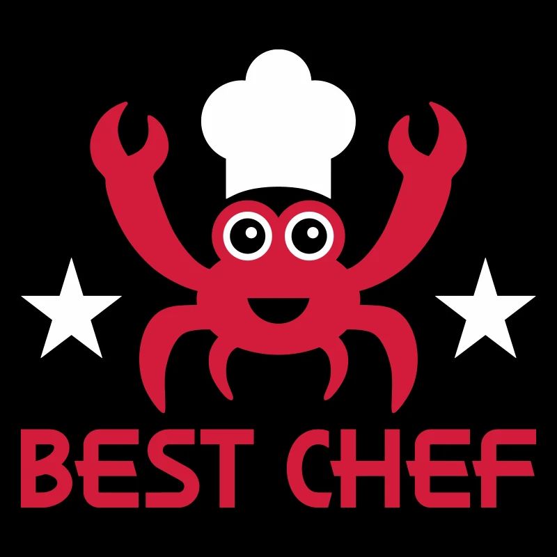 Meilleur chef (crabe, chapeau de chef, étoiles)