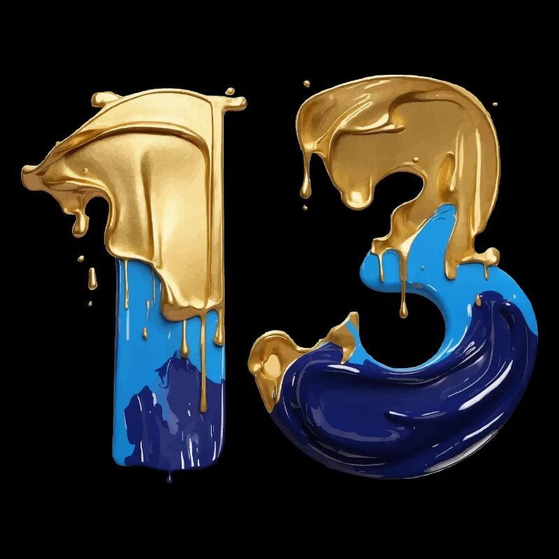 NR. 13 NUMMER 13 COOL 13. GEBURTSTAG