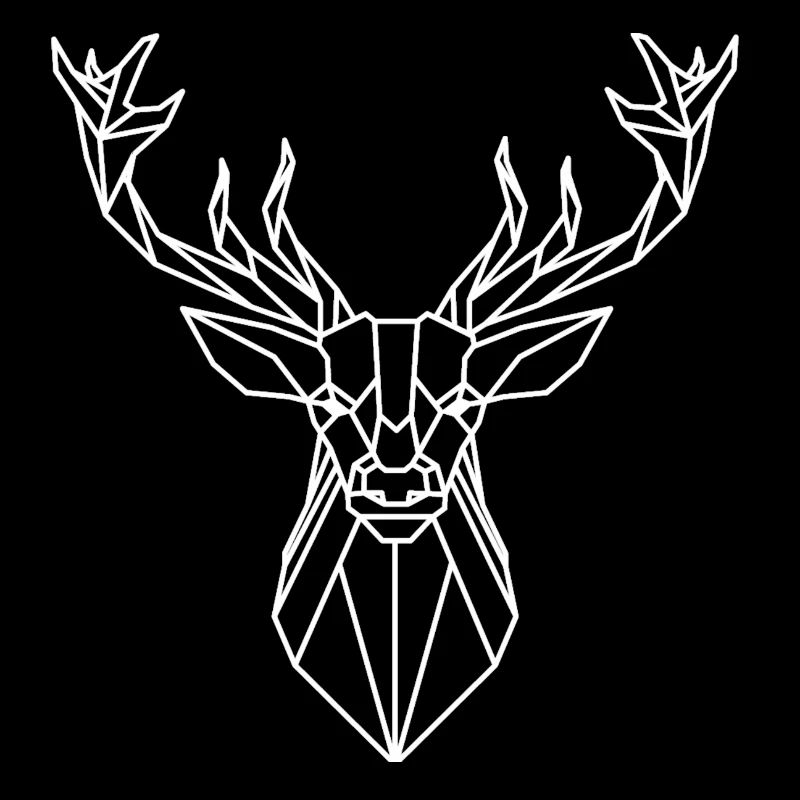 Geometric Deer Head