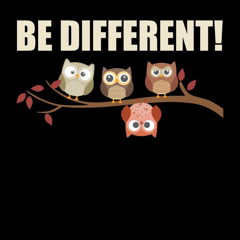 Be Different- Süße Eulen Sei Anders Geschenk-Idee