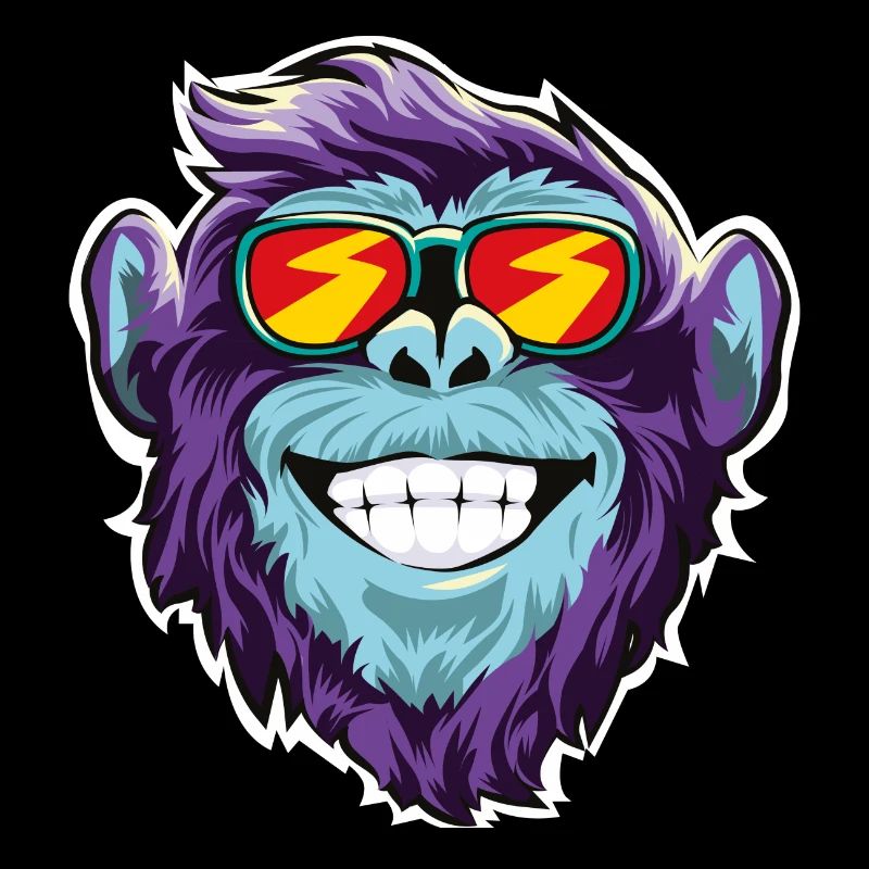 Monkey sunglasses head face